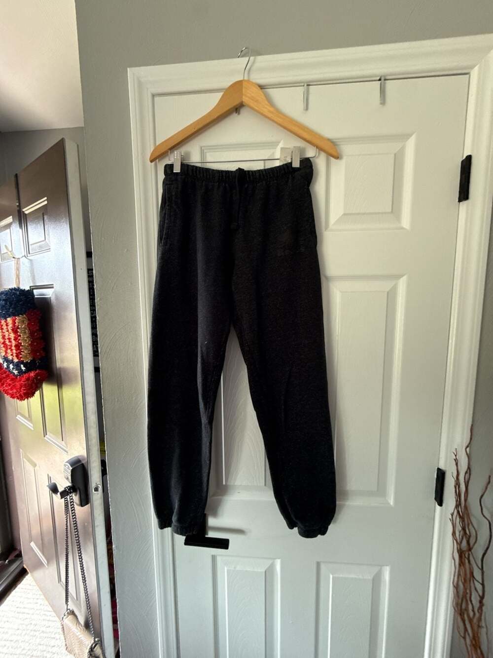 Roots Black Speckled Sweatpants Joggers with Pockets